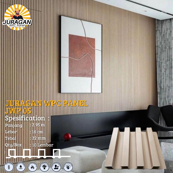 Gambar wpc wall panel dinding kisi2 - JWP 05 dari Mitra Interior Modern undefined Tokopedia