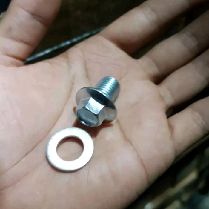 Gambar BAUT PEMBUANGAN OLI MESIN MIO. JUPITER. MIO J. NMAX. BEAT. VARIO 125 + - BautMesinPutih dari Workshop Prima undefined Tokopedia