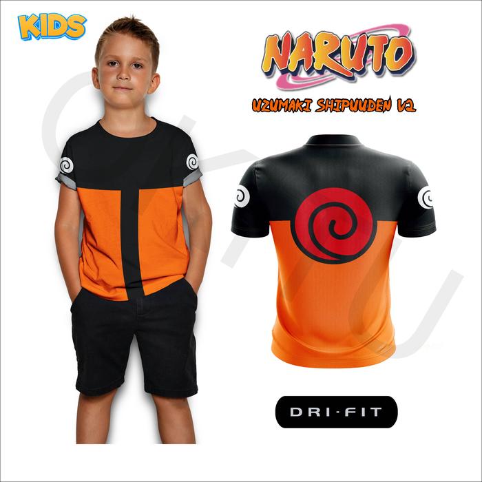Gambar Kaos Jersey ANAK NARUTO Uzumaki Shipuuden Anime Cosplay - Uzumaki Naruto, 9-10 tahun dari OKITU APPAREL undefined Tokopedia