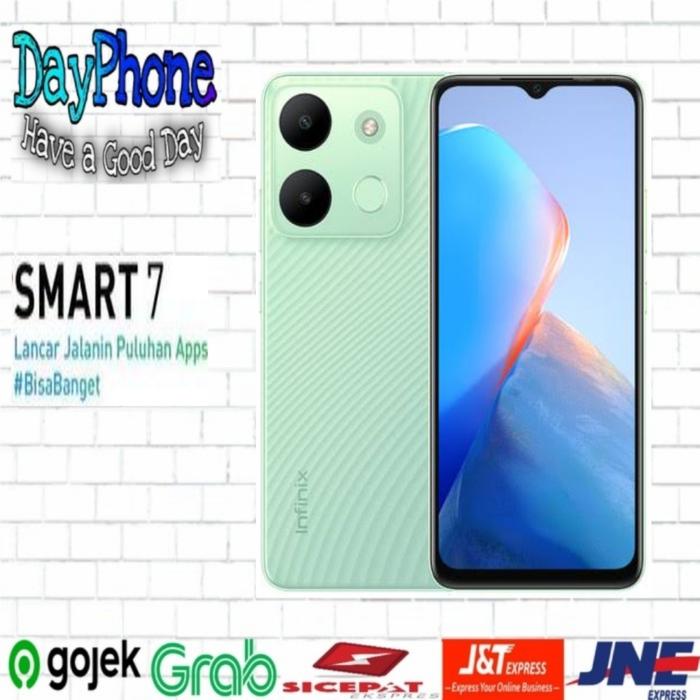 Gambar Infinix Smart 7 3/64 RAM 3GB ROM 64GB GARANSI RESMI - Hijau dari DayPhone undefined Tokopedia