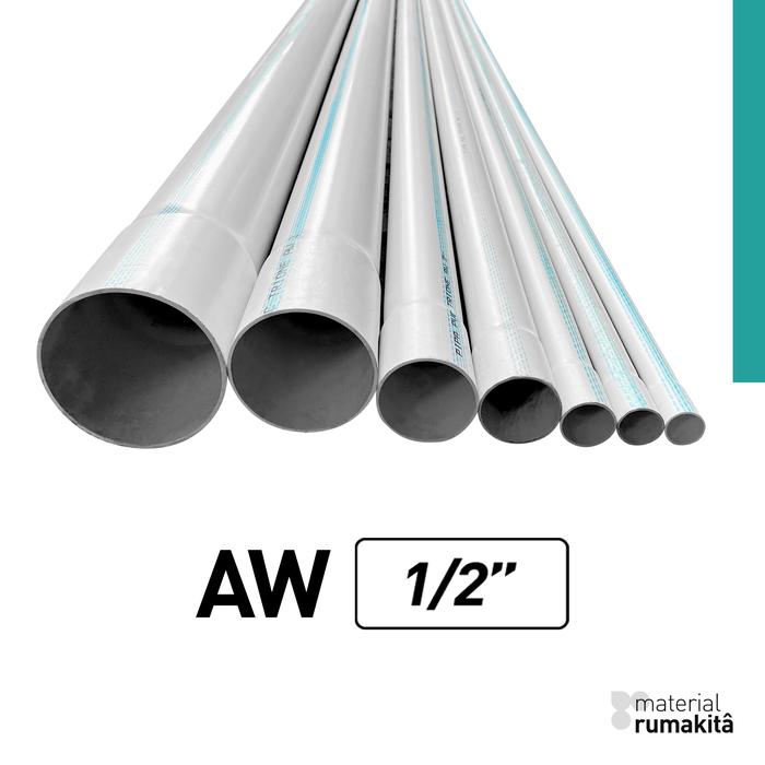 Gambar PIPA PVC TRIONE AW 3" / PIPA PARALON 3 INCH / PIPA AIR - 1/2 inch dari material rumakita undefined Tokopedia