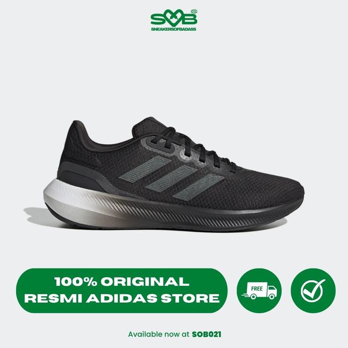 Sepatu Lari Adidas Men Runfalcon Black/Blue Met/Carbon HP7554 42 di  Sneakers Of Badass Tokopedia