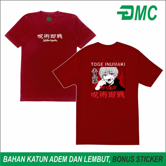 Gambar Kaos Toge Inumaki Jujutsu Kaisen Anime Manga Jepang Sablon Belakang - Maroon, L dari DMC House Durio Merch undefined Tokopedia