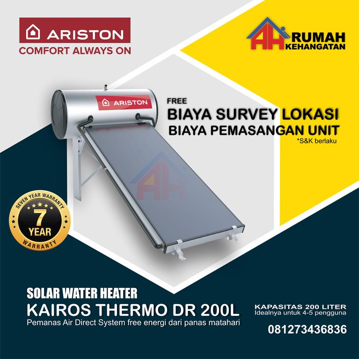 Jual Ariston Solar Water Heater Kairos Thermo DR 200 Liter/ pemanas air -  Kab. Bogor - Water Heater Shop Online | Tokopedia