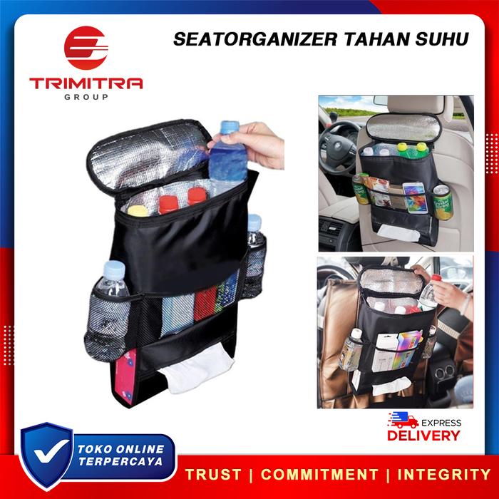 Gambar Auto seat Organizer TAHAN SUHU Panas Dingin / Tempat Penyimpanan Mobil dari Trimitra Group undefined Tokopedia