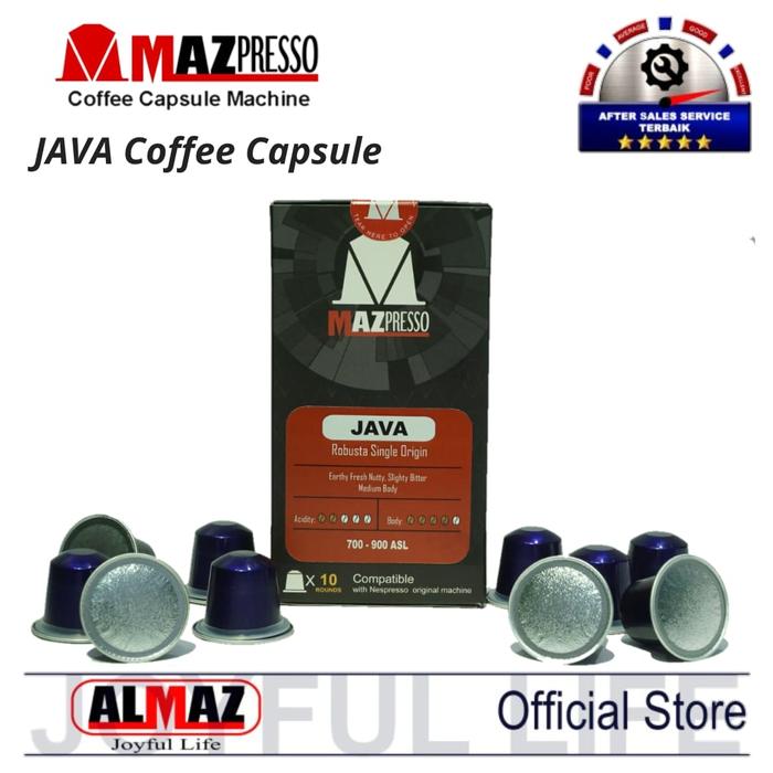 Gambar Kapsul Kopi MAZPRESSO Coffee Capsule MAZPRESSO JAVA TORAJA KERINCI 10 - JAVA dari Almaz Leoricco Coffee Maker undefined Tokopedia