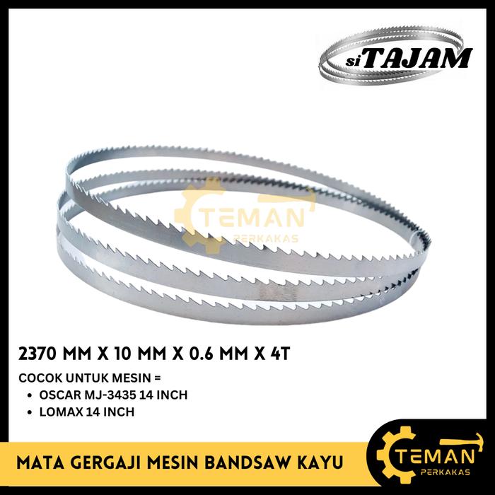 Gambar Mata Pisau Bandsaw 2370 MM / Gergaji Potong Kayu OSCAR MJ3435 14 INCH dari Teman Perkakas JKT undefined Tokopedia