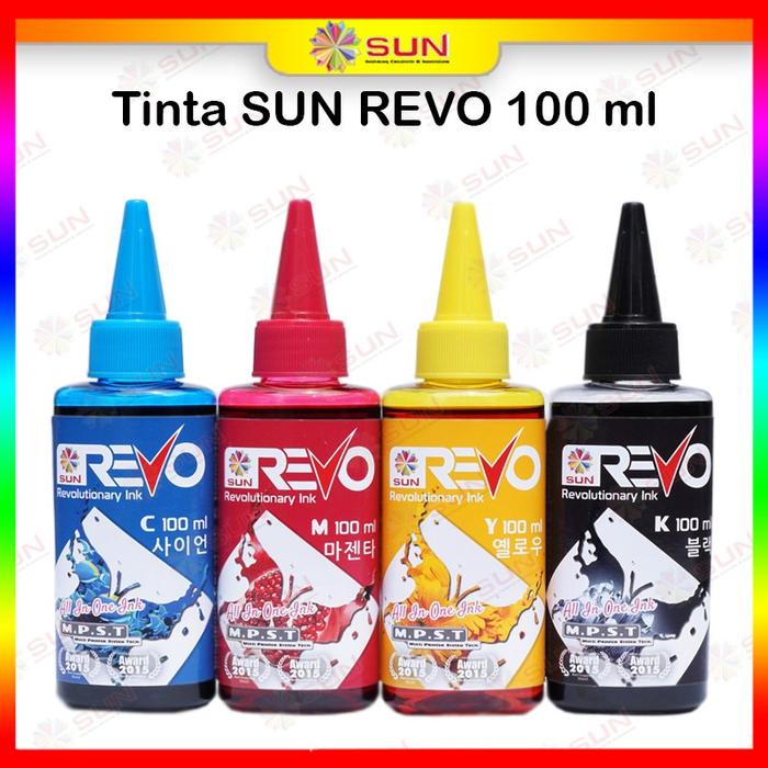 Gambar TINTA SUN REVO INK BCMY 100 ML For: Printer Epson Canon HP Brother dll - 1 Set 4 Warna, Surabaya dari Sun Indonesia undefined Tokopedia