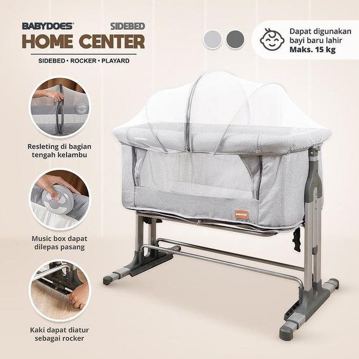 Gambar Babydoes Home Center Sidebed / Box bayi - Light Grey, Garansi 6 Bln dari Kemenangan Babyshop undefined Tokopedia