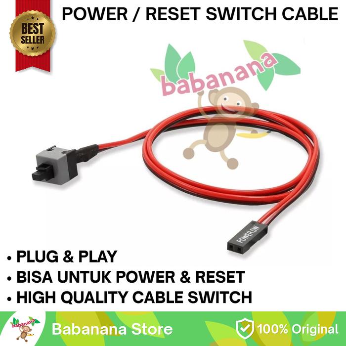 Gambar Kabel Front Panel Switch Power Reset Button untuk PC CPU Komputer - Power Reset SW dari babanana store undefined Tokopedia