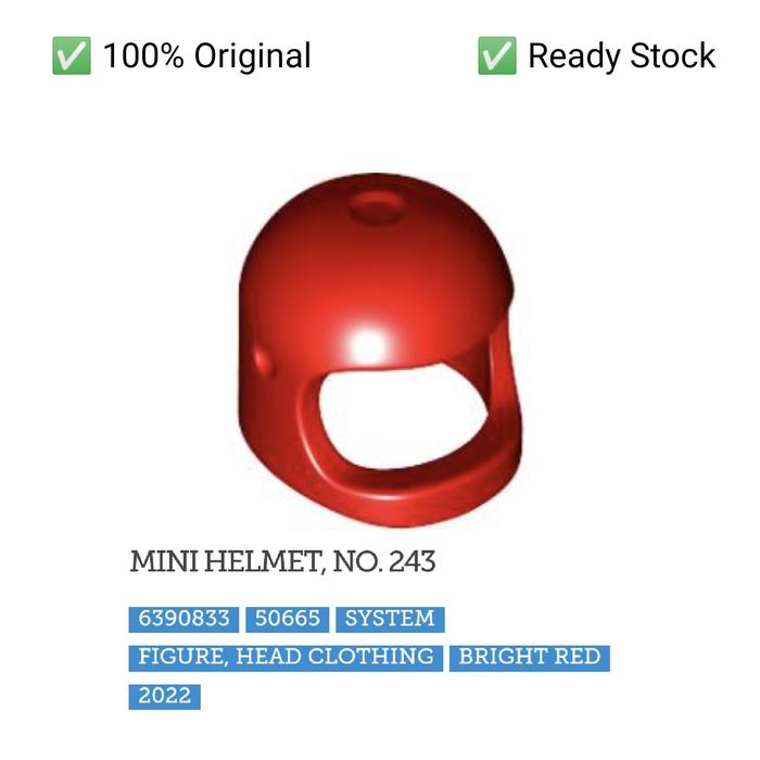 Gambar Lego Part 50665 Minifigure, Headgear Helmet Space / Town - Merah dari Lil-McBrick undefined Tokopedia