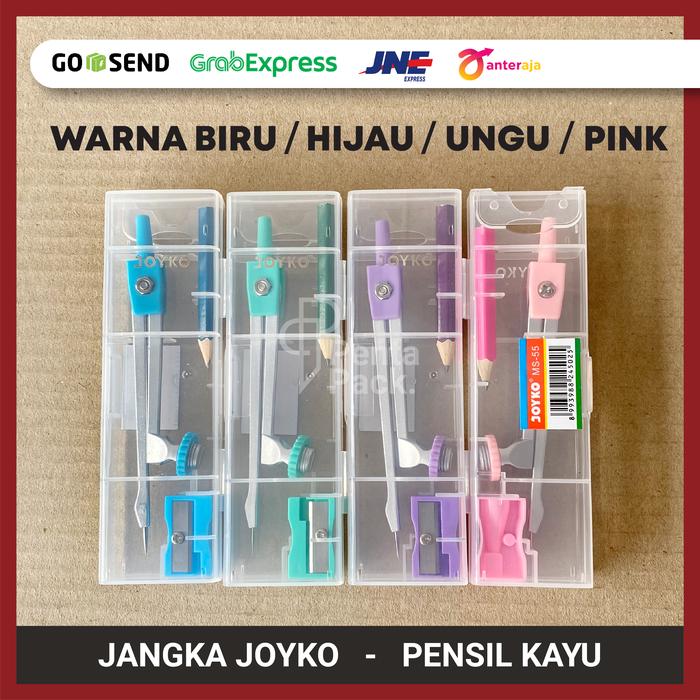 Gambar Jangka JOYKO MS-75 / MS-55 (Pensil Mekanik / Kayu) Math Set - Pensil Mekanik dari Penta Pack undefined 4 Tokopedia