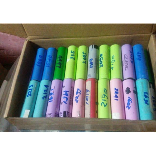 Gambar Baterai 18650 bekas copotan laptop dan PB Original Real kapasitas 2000 - Baterai 18650, 1500-1799 m.Ah dari Sehat waras Elektronik undefined Tokopedia