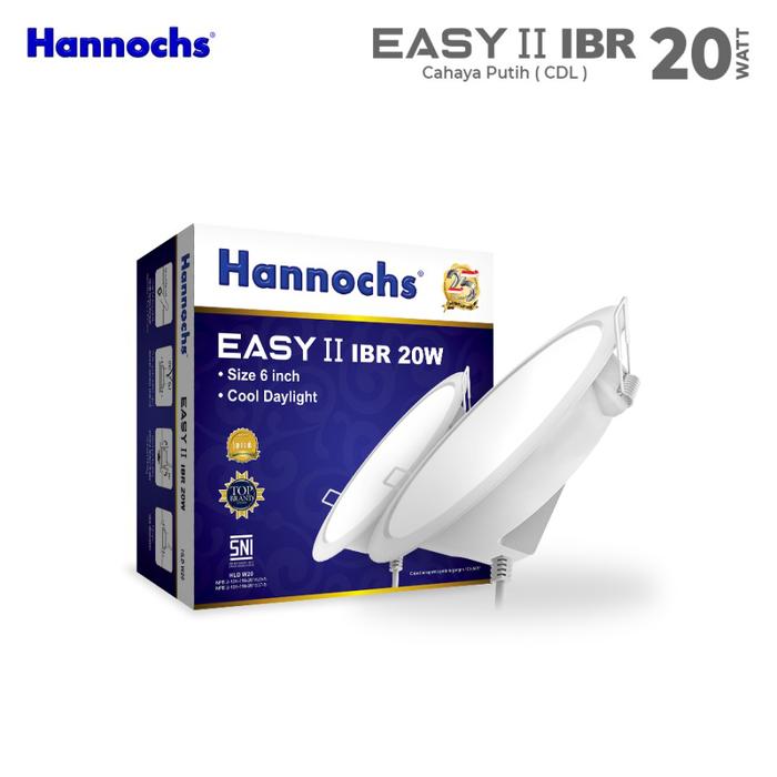 Gambar Lampu Downlight Hannochs 3W 5W 7W 9W 12W 15W 20W Easy II IBR Putih Ori - 20 Watt dari Pro Maker undefined Tokopedia