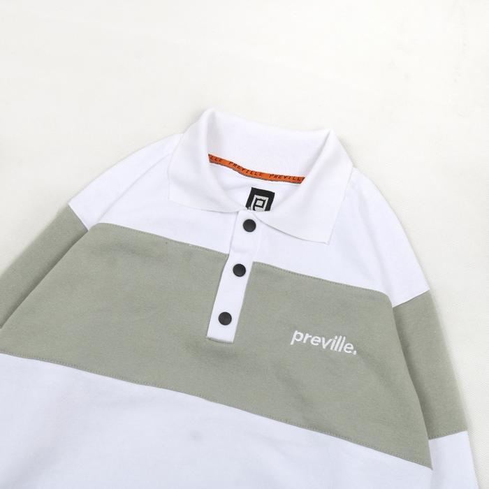 Gambar SWEATER CREWNECK ORIGINAL PREVILLE PUTIH COMBI SAGE AUTHENTIC FULL TAG - Putih Sage, L dari ROUTE88stor undefined Tokopedia