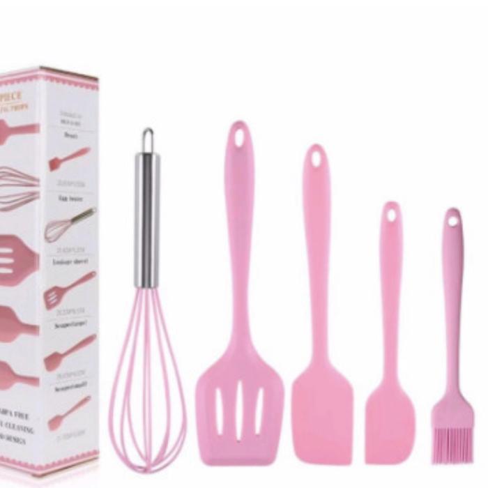Gambar Spatula Set 5 In 1 silikon Peralatan Tumis Masak Centong sutil tebal - Hijau dari FORTUNATUS TABERNA undefined 4 Tokopedia
