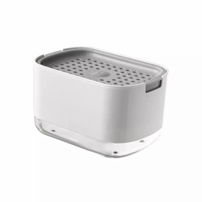 Gambar Tempat Sabun Cuci Piring Pump Soap Dispenser FREE Sponge Spons Botol Kotak Dispenser Tekan Pencet Otomatis Push Type - Putih dari Yalie Shop undefined Tokopedia