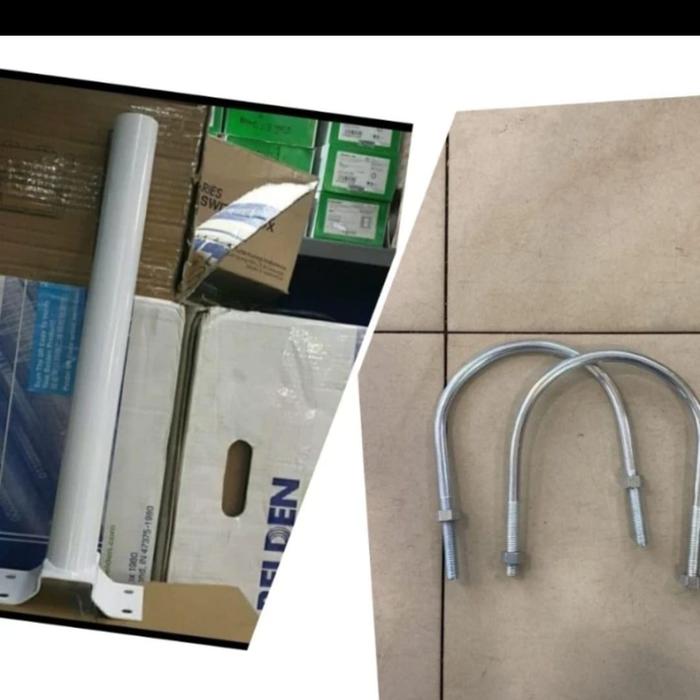 Gambar lampu jalan solar sel cel 60w pju led solar sel 60 w all in one - TIANG + U BOLT dari starlight.electric undefined Tokopedia