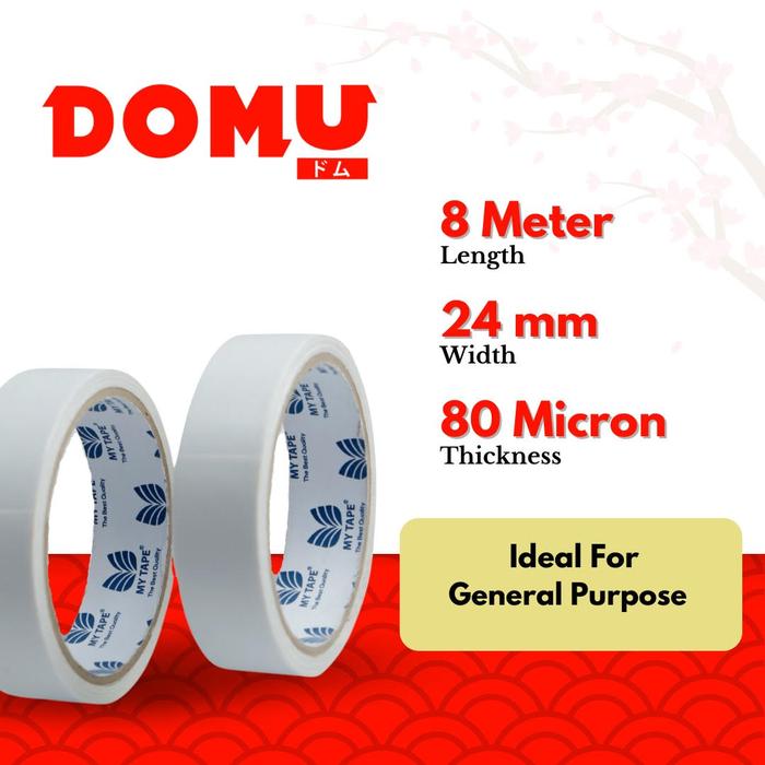 Jual Double Tape Tissue/Tisu 8 Meter Merk My Tape | 24/12 mm - 12 mm ...