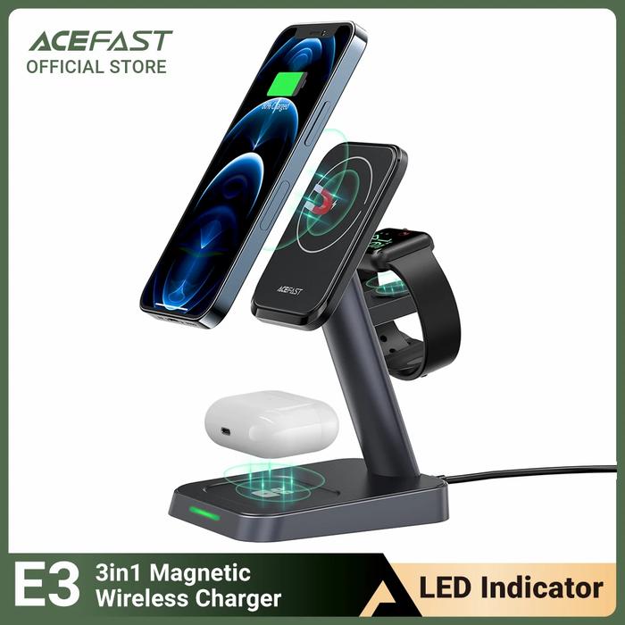 Gambar Acefast 3 IN 1 MAGNETIC WIRELESS CHARGING STAND HOLDER FOR APPLE DEVICES - Acefast dari D&D-oLshop undefined Tokopedia
