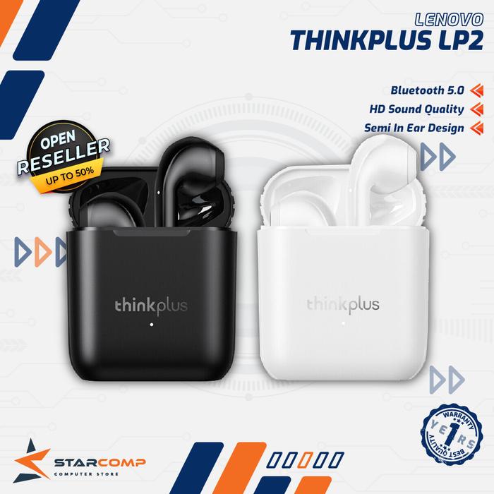 Gambar Thinkplus Lenovo LP2 Wireless Bluetooth Earphone TWS Noise Reduction dari Starcomp Origin undefined Tokopedia