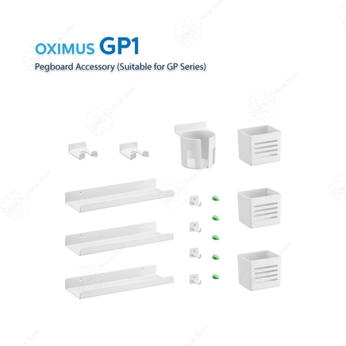Gambar Aksesoris Papan Berlubang Pegboard DIY untuk GP Series OXIMUS GP1 Bracket Meja Desk Organizer and Accessories - GP1 - 1Set, Seller dari Abditama Official undefined Tokopedia