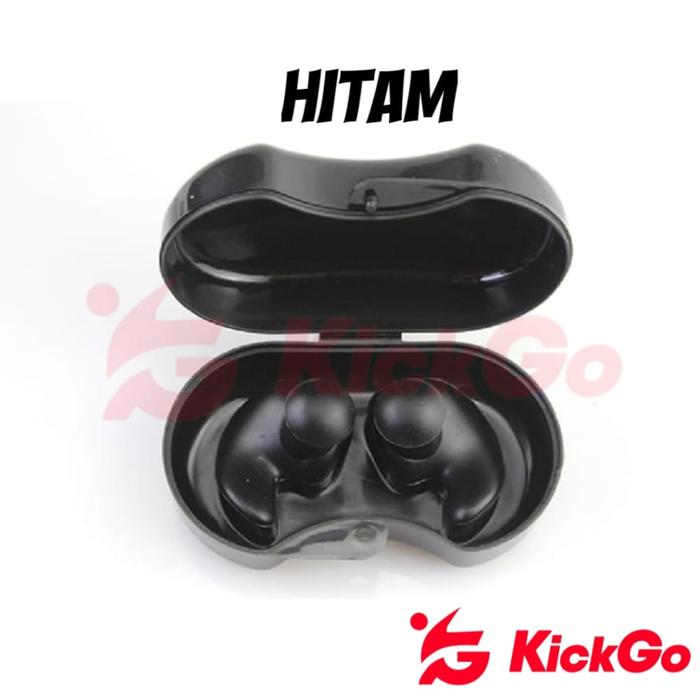 Gambar KickGO Klip Penutup Telinga Renang Dewasa dan Anak EarPlug Renang - EarPlug Hitam dari KickGoOfficialStore Kab. Tangerang Tokopedia
