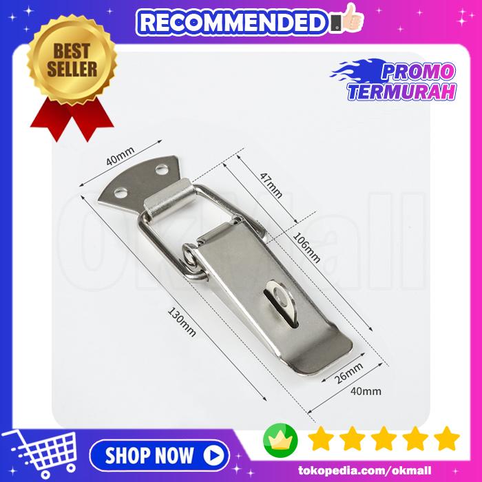 Gambar Kancing Pengait Pegas Spring Loaded Toggle Clamp Pengunci Box Kotak - J002 dari OkMall ID undefined Tokopedia