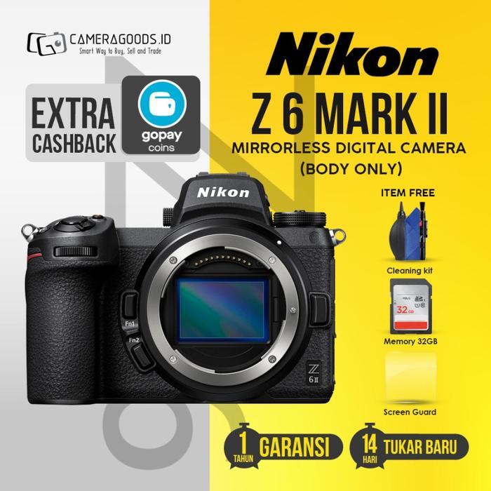 Gambar Nikon Z 6II Mirrorless Digital Camera Nikon Z6 Mark II Body Only - Paket Standard dari Camera Goods undefined Tokopedia