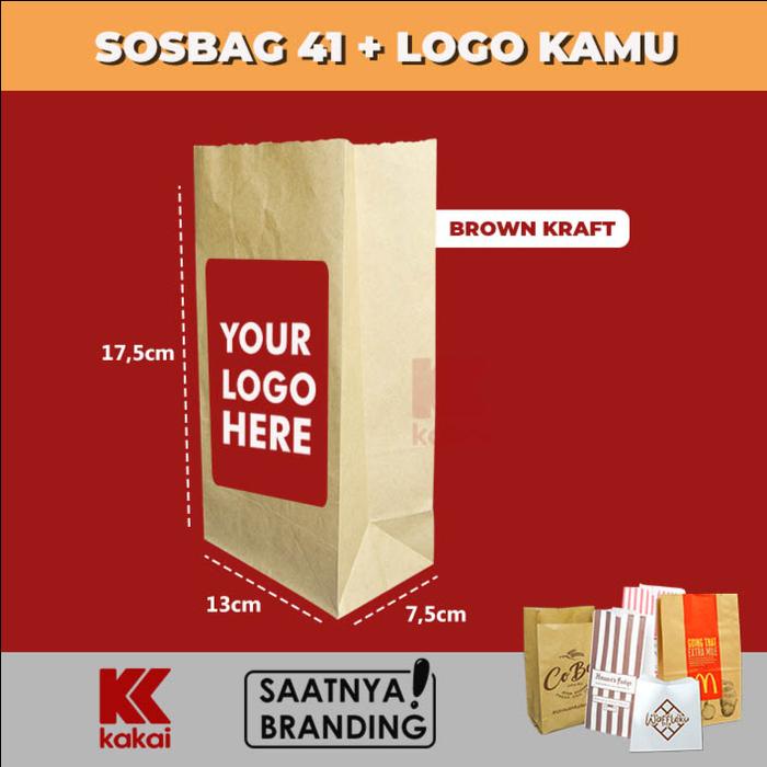Gambar SABLON PAPER BAG / CUSTOM KANTONG ROTI / SABLON SOSBAG @500 PCS - SOSBAG 41 BROWN dari kakai.talk undefined Tokopedia