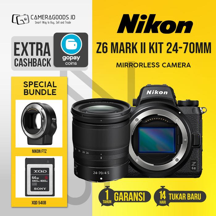 Gambar Nikon Z6II kit 24-70mm F4 S Mirrorless Digital Camera Nikon Z6 Mark II dari Camera Goods undefined Tokopedia