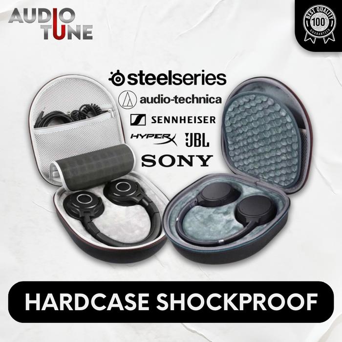 Gambar Hardcase Headset Case Sony Headphone Pouch Hard Case bag for JBL Sony - EXT BLACK, INT DARKGREY dari AudioTune undefined 3 Tokopedia