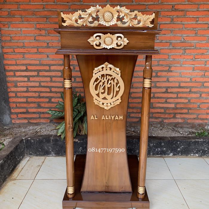 Gambar Podium mimbar masjid minimalis - Mimbar garuda dari Putu sinarjati jepara undefined Tokopedia