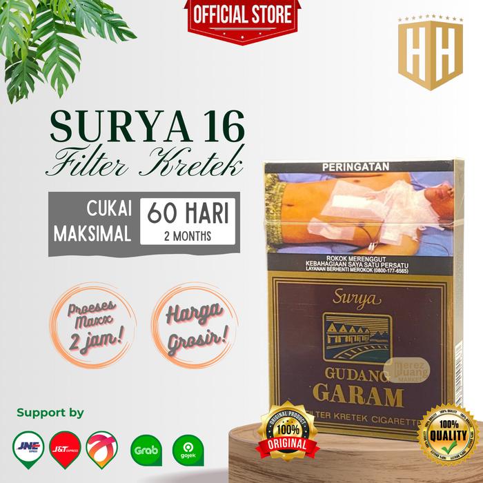 Jual Rokok Surya 16 Per Slop - Ready Harga Grosir - 1 Slop = 10 