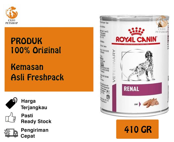 Gambar Royal Canin Vet Renal Dog Canned 410 grm / Pcs dari Cleo Pet Center undefined Tokopedia