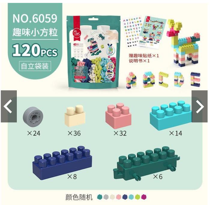 Gambar Promo Mainan Brick Balok Susun Anak DIY 120 280 380 560 pcs Edukasi - 120 dari Toylandstore Mainankiddo undefined Tokopedia