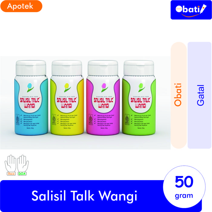 Gambar Salisil Talk Wangi 50 gram Powder NBF Bedak Gatal - Biru dari Apotek Sehati SS undefined Tokopedia