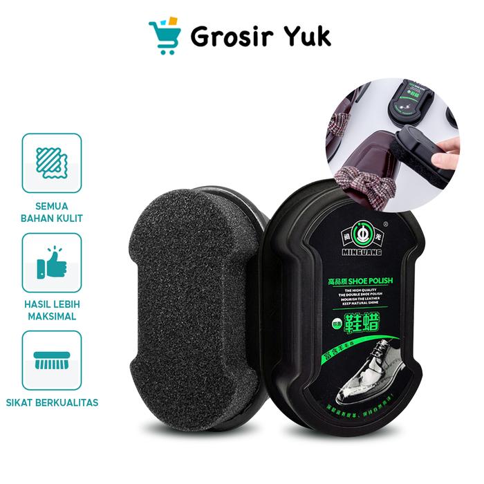 Gambar Semir Sepatu Tas Kulit Spons Shoes Polish Sponge Brush - Hitam dari Grosir Yuk undefined Tokopedia