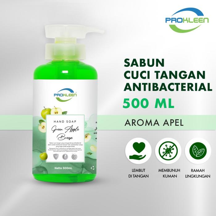 Gambar Sabun Cuci Tangan Pump Hand Soap PROKLEEN PREMIUM 500mL - Apple dari Prokleen undefined Tokopedia