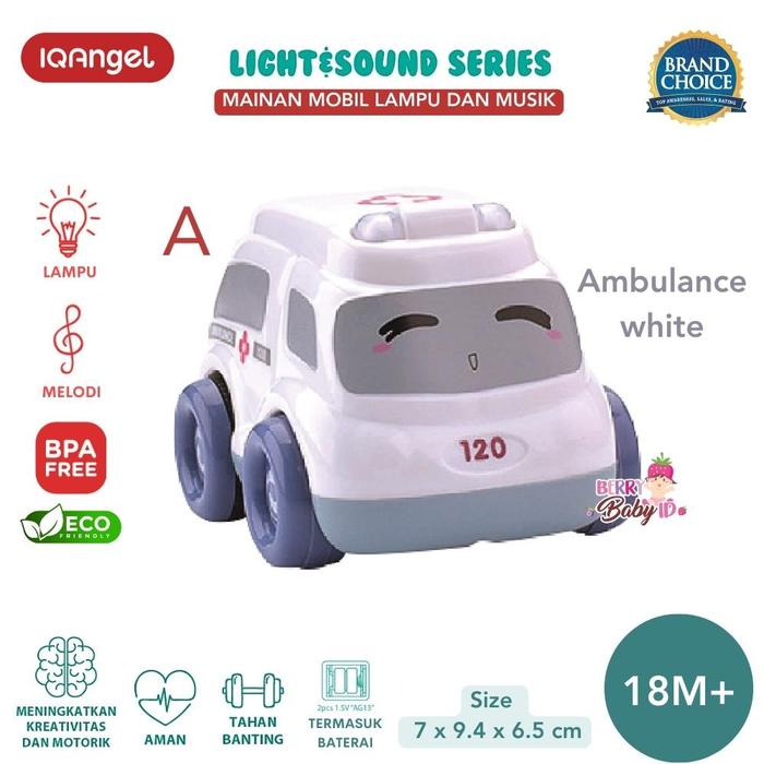 Gambar IQ Angel Light & Sound Transportation Toys Mainan Mobil Edukasi Anak - Motif A - WHT dari Berry Baby undefined Tokopedia
