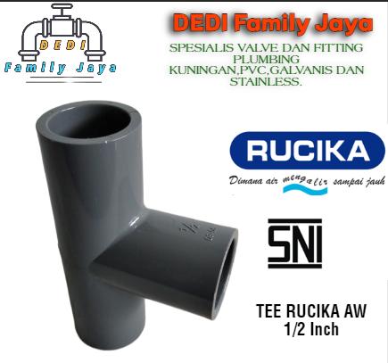 Gambar TEE RUCIKA PVC AW 1/2 Inch - 2 Inch - 1/2 Inch dari DEDI Family Jaya undefined Tokopedia