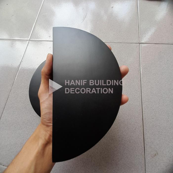 Gambar Handle Half Moon Gagang Pintu Setengah Lingkaran Alumunium Solid 15 cm - Hitam Doff dari Hanif Building Decoration undefined Tokopedia