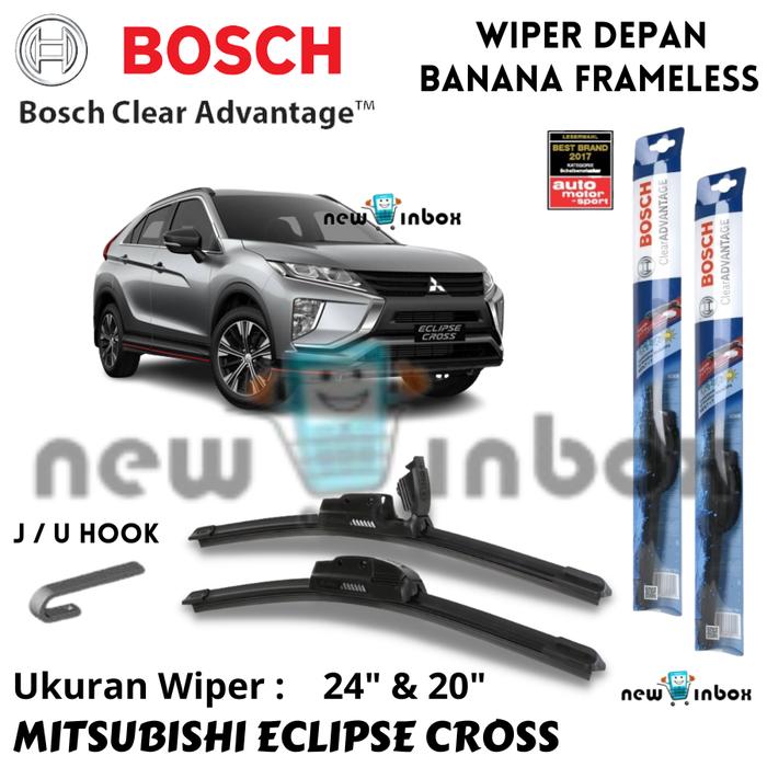 Gambar Wiper Depan MITSUBISHI ECLIPSE CROSS BOSCH CLEAR ADVANTAGE 24"&20" ORI - Depan 24" & 20" dari NEW IN BOX undefined Tokopedia