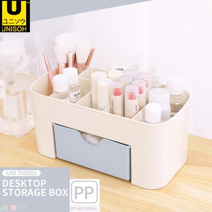 Gambar UNISOH Storage Box Kosmetik Aksesoris Remote Dll - Biru Muda dari unisoh undefined Tokopedia