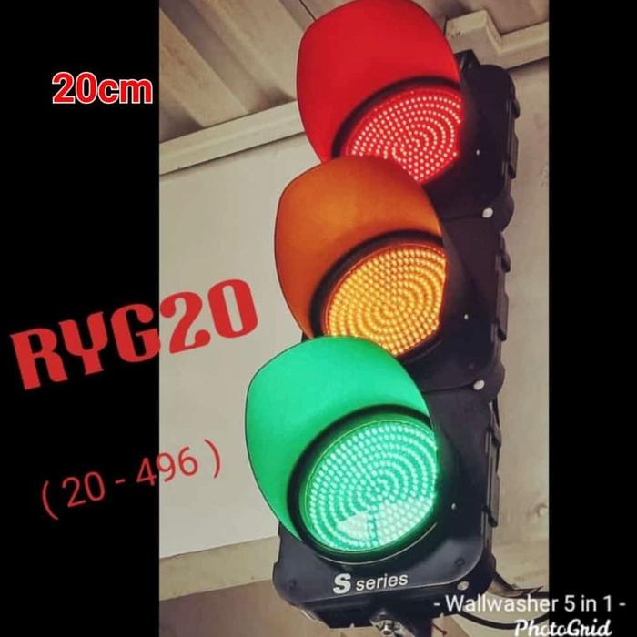 Gambar Lampu Traffic light / Lampu lalu lintas Led 3 Lampu Merah Kuning Hijau - 3 Lampu 20CM dari Sinar Surya LTC undefined Tokopedia