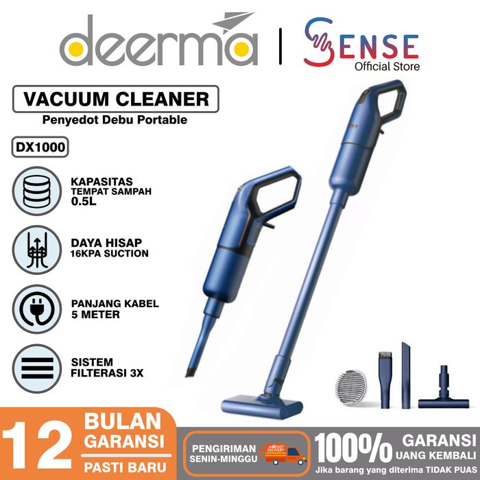 Gambar DEERMA Vacuum Cleaner 2in 1 Vertical Hand-held Penyedot Debu 600W - DX1000 KABEL dari SENSE OFFICIAL STORE undefined Tokopedia