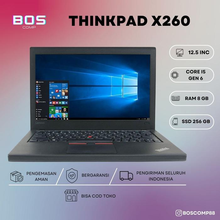 Gambar Laptop Ultrabook Thinkpad X260 i5 vPro 8/256GB SSD Super Mulus LikeNew dari BOS Comp undefined Tokopedia