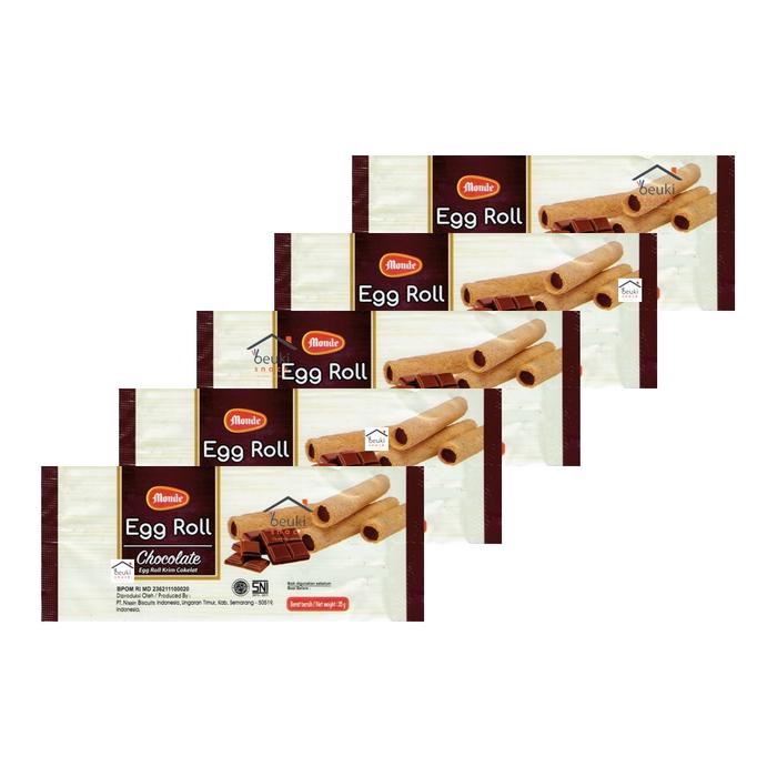 Gambar 5PCS Monde Egg Roll Chocolate Kue Wafer Roll Jadul Rasa Cokelat dari ErJu undefined Tokopedia