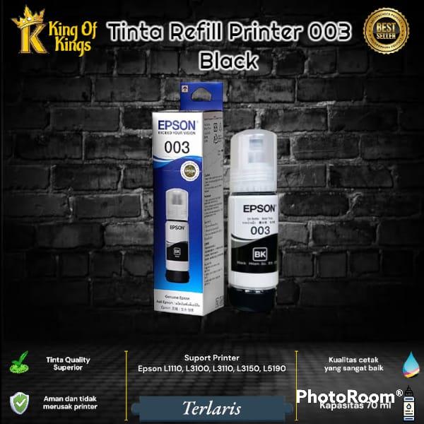 Gambar TINTA REFFIL PRINTER 003 PREMIUM VARIAN WARNA - Hitam dari kingofking17 undefined Tokopedia