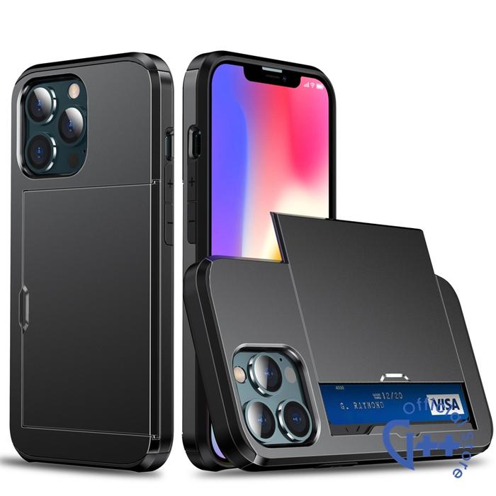 Gambar Slide Card Case Iphone 13 14 Pro Max | Card Slot Holder Phone Cover - Black, 14 Plus dari Gadget Plus Plus Official Shop undefined Tokopedia